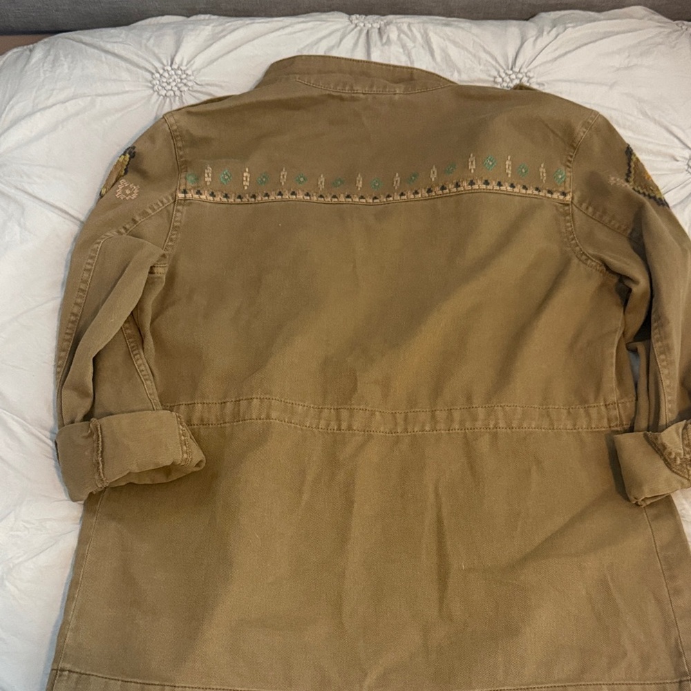 Sundance Tan Embroidered Utility Jacket - Picture 5 of 6